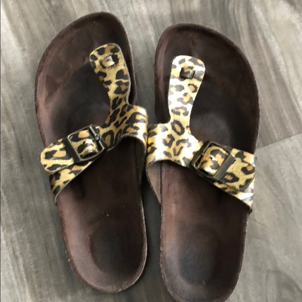 Leopard sandals